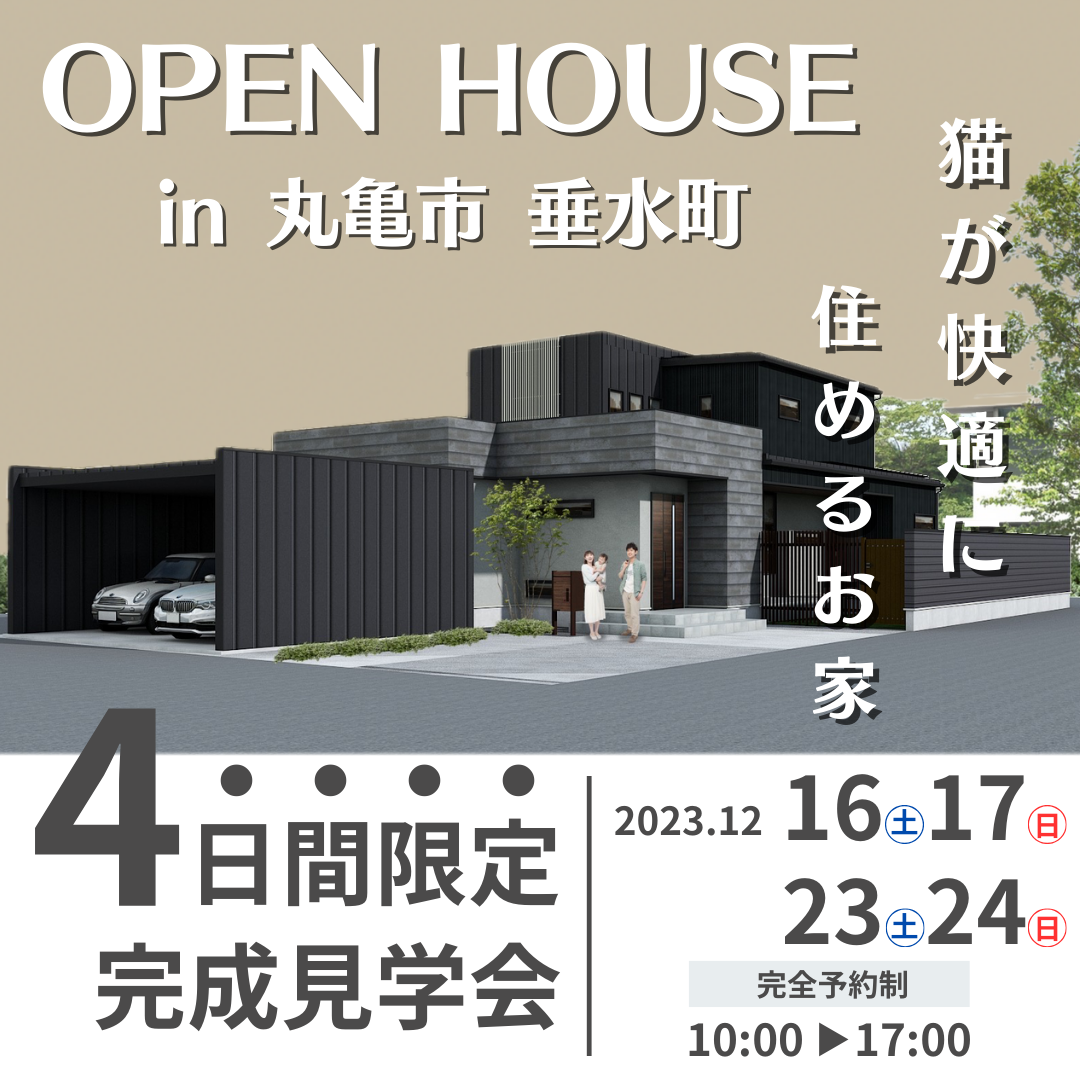 猫が快適に住めるお家　OPEN　HOUSE アイキャッチ画像