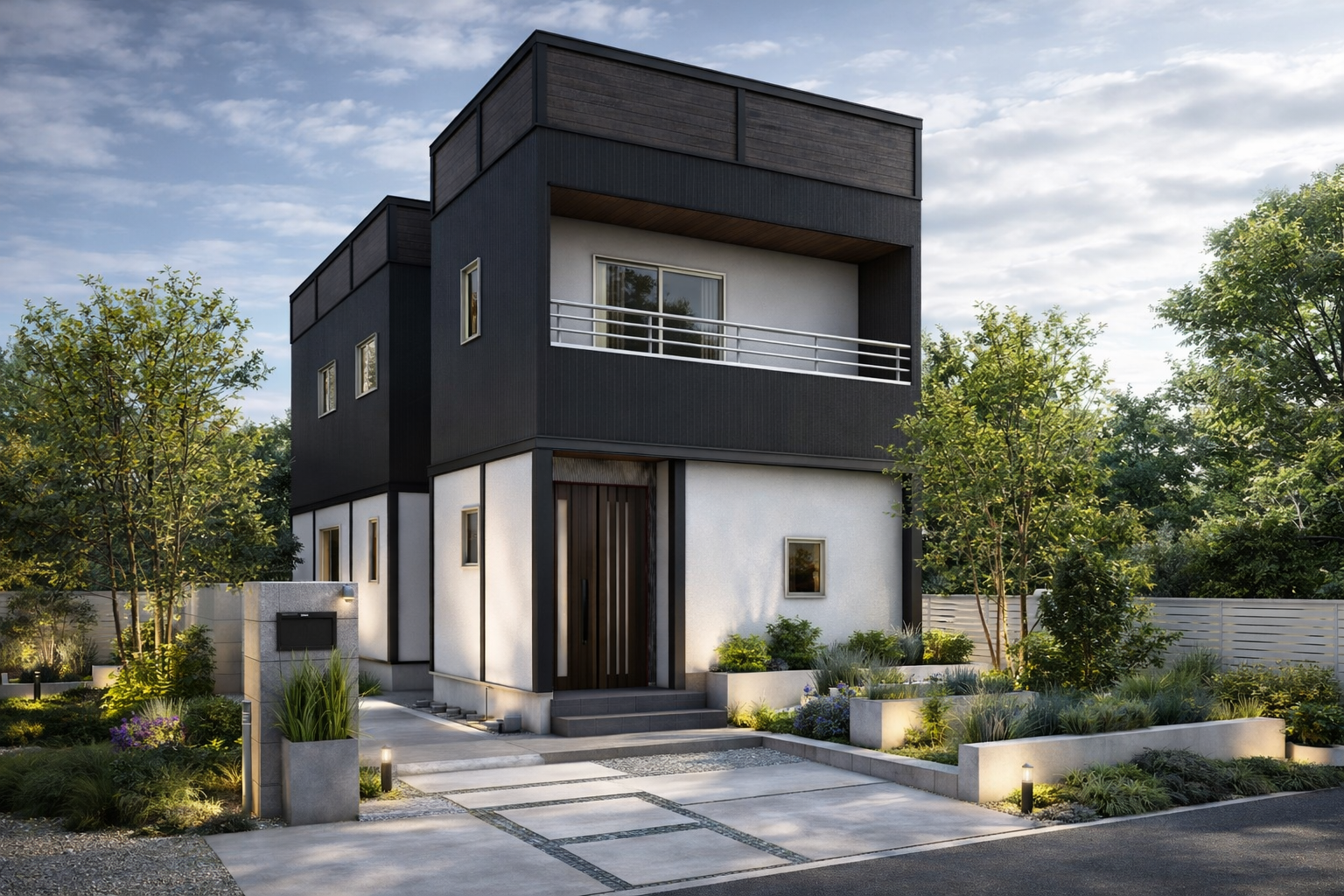 間口が小さいのにデザイン最高な家