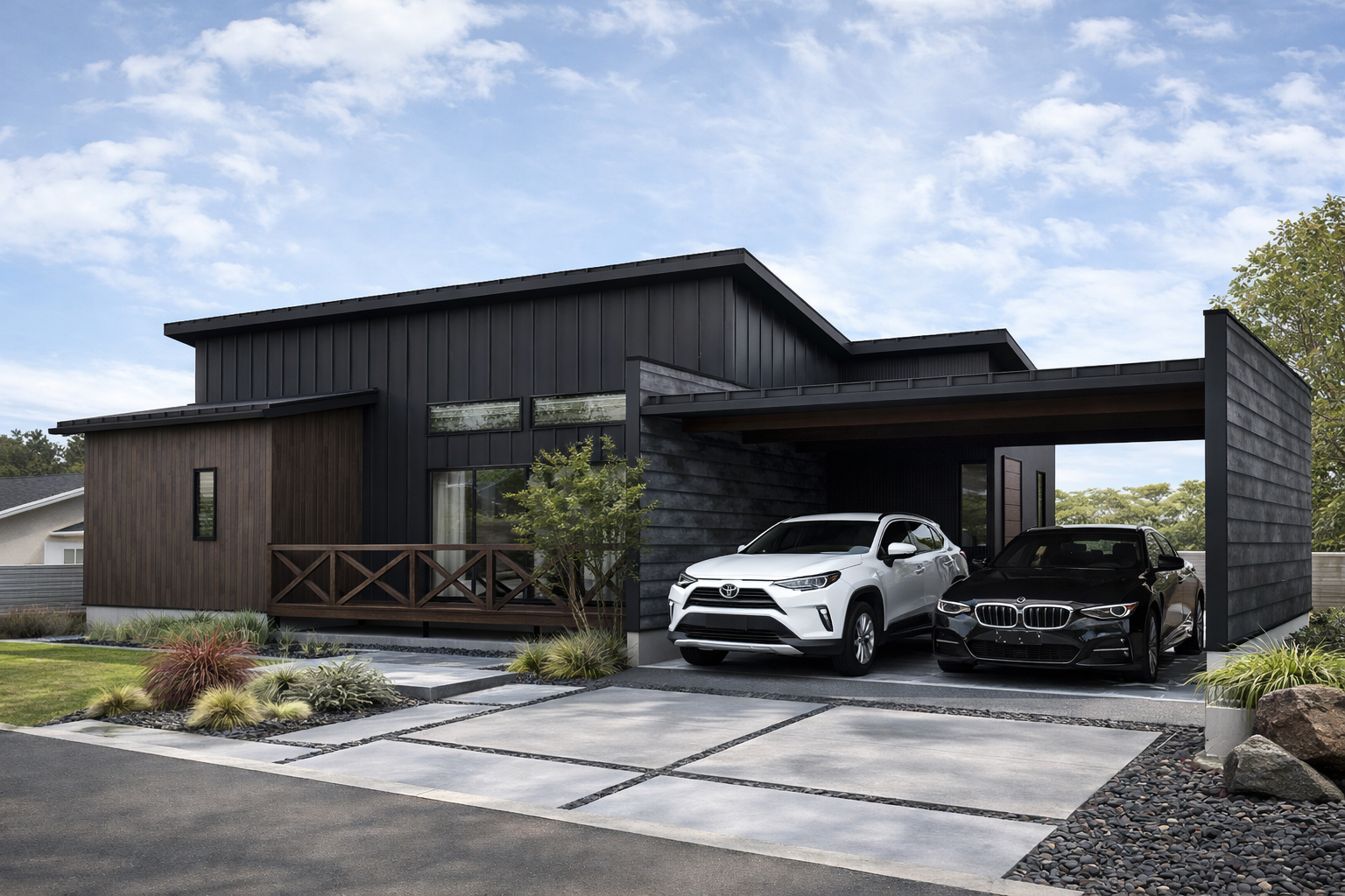 ガレージと平屋を叶えたスタイリッシュなスタイル