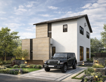 塗り壁が映える家Ⅱ アイキャッチ画像